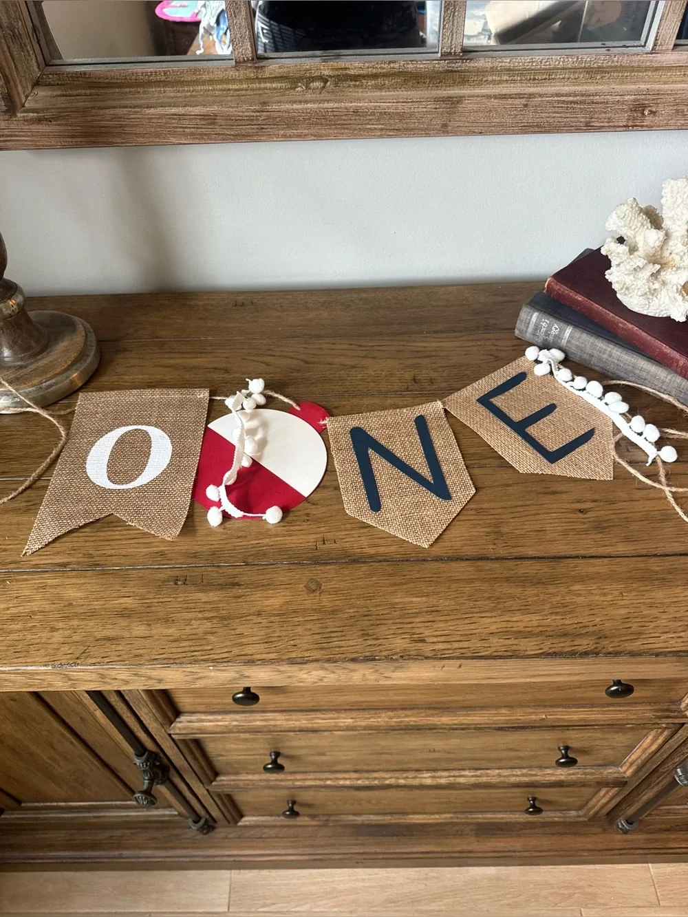 'ONE' First Birthday Fishing Lure Banner